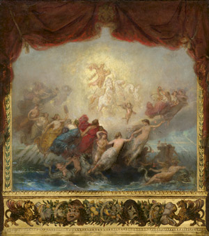 Lot 6209, Auction  109, Heyden, Otto Johann Heinrich, Apollon mit den Horen. Entwurf für einen Theatervorhang