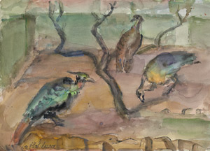 Lot 8002, Auction  109, Albert-Lasard, Lou, Les oiseaux dans le parc zoologique