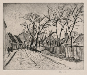 Lot 8031, Auction  109, Brockhusen, Theo von, Dorfstrasse (Märkische Landschaft)