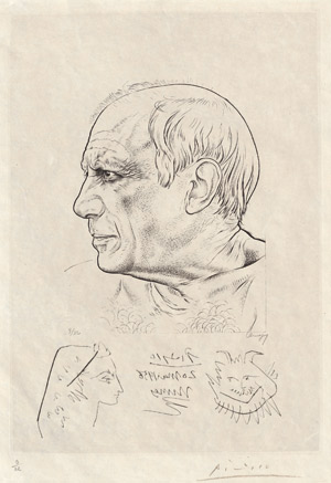 Lot 8206, Auction  109, Picasso, Pablo, Remarque pour le Portrait de Picasso par Lemagny