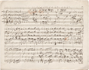 Lot 2541, Auction  110, Spohr, Louis, Großes Konvolut eigenh. Musikmanuskripte und Kompositionsskizzen