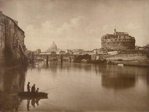 Lot 4017, Auction  110, Braun, Adolphe, View of St. Peter's Basilica over the Tiber River