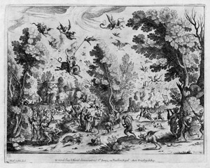 Lot 5075, Auction  110, Cochin, Nicolas, Landschaft mit der Versuchung des hl. Antonius