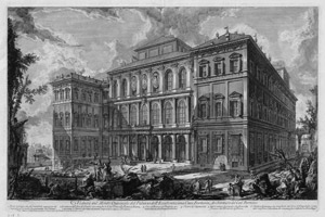 Lot 5601, Auction  110, Piranesi, Giovanni Battista, Veduta sul Monte Quirinale del Palazzo dell' Eccellentissima Casa Barberini