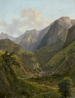 Lot 6101, Auction  110, Millin du Perreux, Alexandre Louis Robert, Landschaft in den Pyrenäen mit einem Heilbad