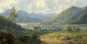 Lot 6128, Auction  110, Lier, Adolf Heinrich - zugeschrieben, Blick auf Tegernsee mit dem Kloster