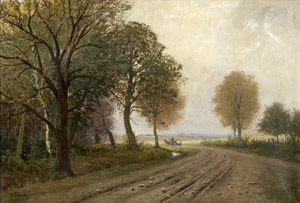 Lot 6191, Auction  110, Tübbecke, Paul Wilhelm, Thüringische Landschaft mit Feldweg