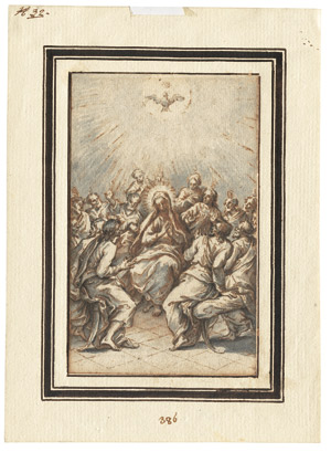 Lot 6405, Auction  110, Florentinisch, 17. Jh. Die Ausgießung des hl. Geistes