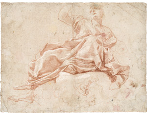 Lot 6419, Auction  110, Lanfranco, Giovanni - Umkreis, Eine weibliche Figur auf einer Wolke