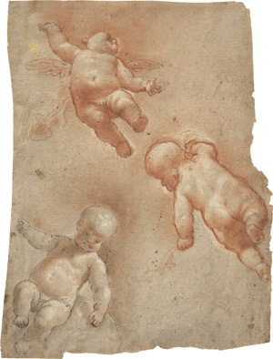 Lot 6421, Auction  110, Lombardisch, 17. Jh. Studienblatt mit Putti