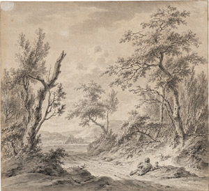 Lot 6528, Auction  110, Barbiers, Pieter Pietersz., Landschaft mit rastendem Vater und Kind