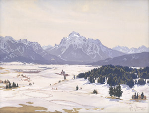 Lot 6679, Auction  110, Moralt, Willy, Voralpenlandschaft im Winter