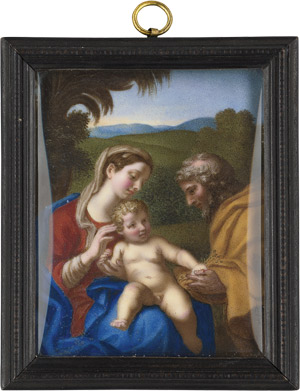 Lot 6822, Auction  110, Französisch, um 1650. Die hl. Familie in einer Landschaft