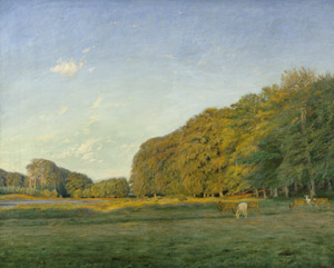 Lot 7340, Auction  110, Pedersen, Ole, Ansicht des Dyrehaven bei Sonnenaufgang