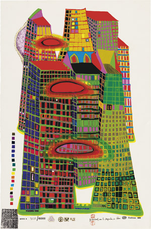 Lot 8004, Auction  110, Hundertwasser, Friedensreich, Good Morning City - Bleeding Town