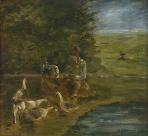 Lot 8204, Auction  110, Liebermann, Max, Kleine Gänsehirten