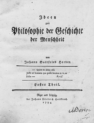 Lot 1765, Auction  111, Herder, Johann Gottfried, Ideen zur Philosophie der Geschichte