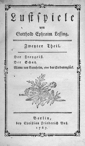 Lot 1854, Auction  111, Lessing, Gotthold Ephraim, Lustspiele