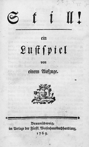 Lot 1868, Auction  111, Topp, Johann Friedrich Julius, Still! Ein Lustspiel von einem Aufzuge