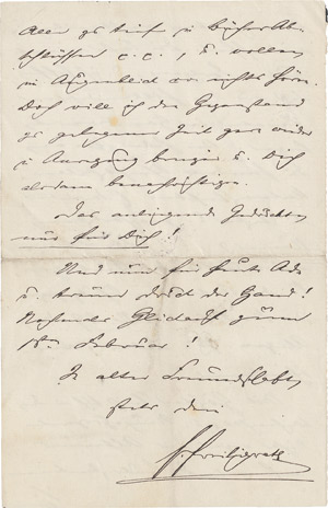 Lot 2030, Auction  111, Freiligrath, Ferdinand, Brief 1874 an Ignaz Hub