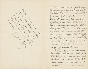 Lot 2130, Auction  111, Zola, Émile, Brief 1884