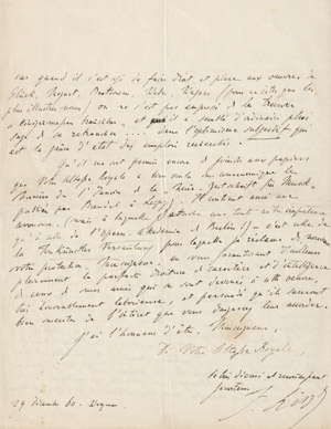 Lot 2371, Auction  111, Liszt, Franz, Brief 1860 an den Großherzog von Sachsen-Weimar