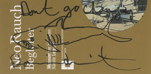 Lot 3251, Auction  111, Hirst, Damien, Zeichnung und Unterschrift auf einem Ausstellungsflyer