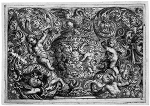 Lot 5490, Auction  111, Heel, Johann, Ornamentstiche mit Laubwerk und Putti