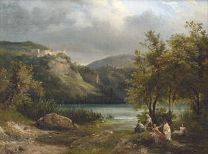 Lot 6106, Auction  111, Rémond, Jean Charles Joseph, Badende am Lago di Nemi mit Blick auf die Gemeinde Nemi (Rom)