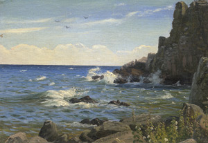 Lot 6136, Auction  111, Bredsdorff, Johan Ulrik, Felsenküste von Bornholm