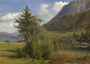 Lot 6162, Auction  111, Preller d. J., Friedrich - zugeschrieben, Bergsee mit Almhütten