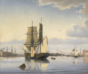 Lot 6166, Auction  111, Blache, Christian Vigilius, Segelschiffe im Hafen von Kopenhagen. 