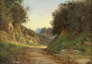 Lot 6192, Auction  111, Christensen, Polycarpus Godfred Benjamin, Idyllischer Weg in italienischer Campagna