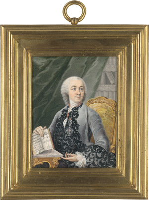 Lot 6830, Auction  111, Linn, B., Bildnis eines Herrn im grauen Rock mit schwarzer Stickerei