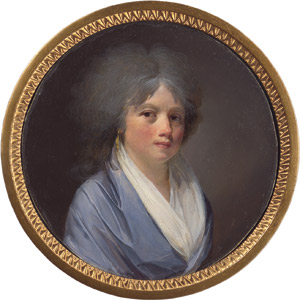 Lot 6836, Auction  111, Boilly, Louis-Léopold, Junge Frau im taubenblauen Kleid mit weißem Halstuch