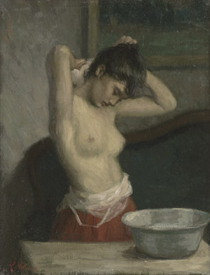 Lot 7166, Auction  111, Helme, Axel Henry Helge, Frau bei der Morgentoilette