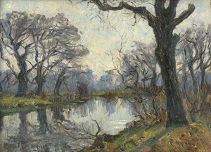 Lot 7241, Auction  111, Lejeune, Louis, Bachlandschaft im Vorfrühling