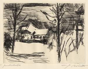 Lot 8122, Auction  111, Corinth, Lovis, "Winter am Walchensee" (Hotel Fischer am See)