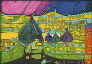 Lot 8187, Auction  111, Hundertwasser, Friedensreich, Testament in gelb