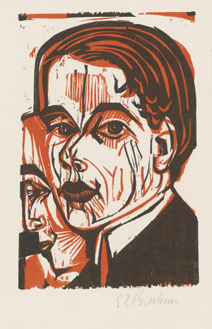 Lot 8204, Auction  111, Kirchner, Ernst Ludwig, Männerkopf (Selbstbildnis)