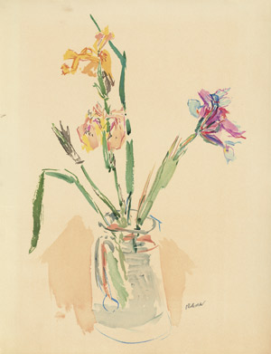 Lot 8213, Auction  111, Kokoschka, Oskar, Gelbe und violette Iris