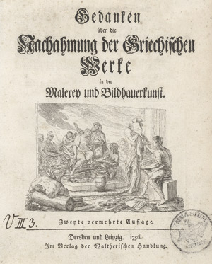 Los 712 - Winckelmann, Johann Joachim - Gedanken über die Nachahmung der Griechischen Werke  - 0 - thumb