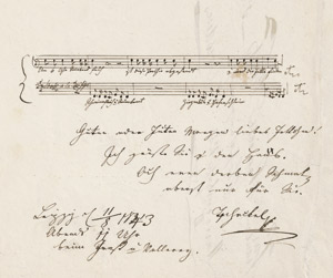 Los 2769 - Tichatschek, Joseph - Brief mit Musikzitat + Beigaben - 0 - thumb