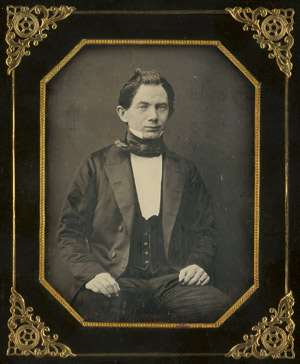 Lot 4038, Auction  112, Daguerreotypes, Portrait of a young man with unusual hairstyle