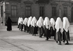 Lot 4157, Auction  112, Eisenstaedt, Alfred, Young nuns going to Sunday mass in Turin, Italy