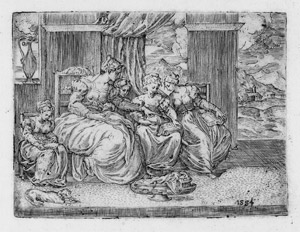 Lot 5005, Auction  112, Angolo, Giovanni Battista d', Eine Gruppe von Frauen in einem Interieur bei der Handarbeit
