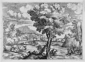 Lot 5120, Auction  112, Grimaldi, Giovanni Francesco, Die Landschaft mit dem Vogel auf dem Baumstumpf