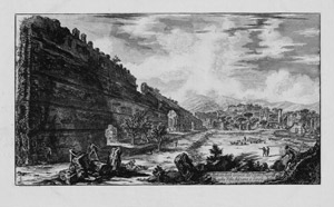 Lot 5657, Auction  112, Piranesi, Giovanni Battista, Veduta degli avanzi del Castro Pretorio nella Villa Adriana a Tivoli.