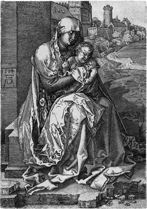 Los 5695 - Wierix, Johannes - Madonna mit Kind an der Mauer - 0 - thumb