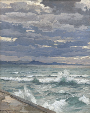 Los 6179 - Boehme, Karl Theodor - Wolkenmeer über der Küste von Biarritz - 0 - thumb